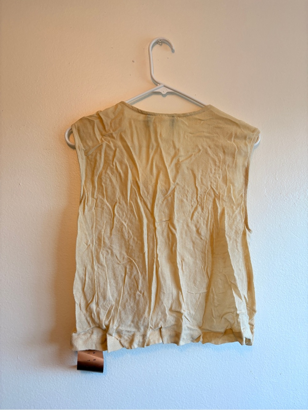 Carole Little Beige Crochet Lace Shell Top - Picture 3 of 3